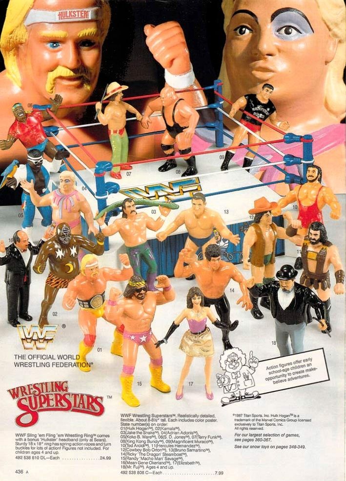 Advertisement for WWF Wrestling Superstars by LJN #Wrestling #toys #toysky 