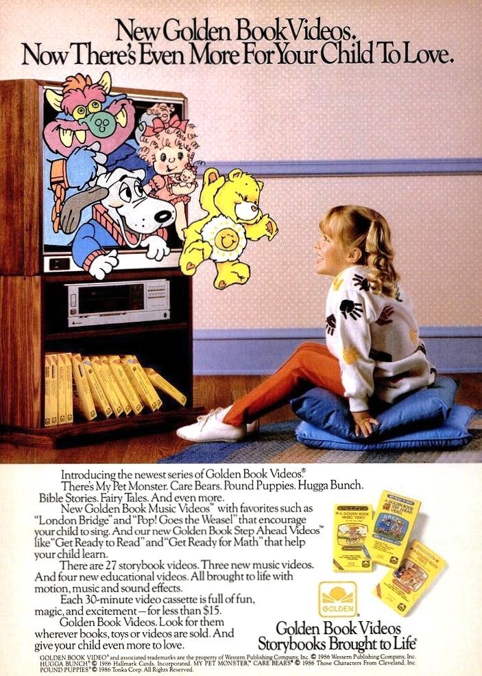 Advertisement for Golden Book Videos VHS tapes #vhs #vhssky #1980s 