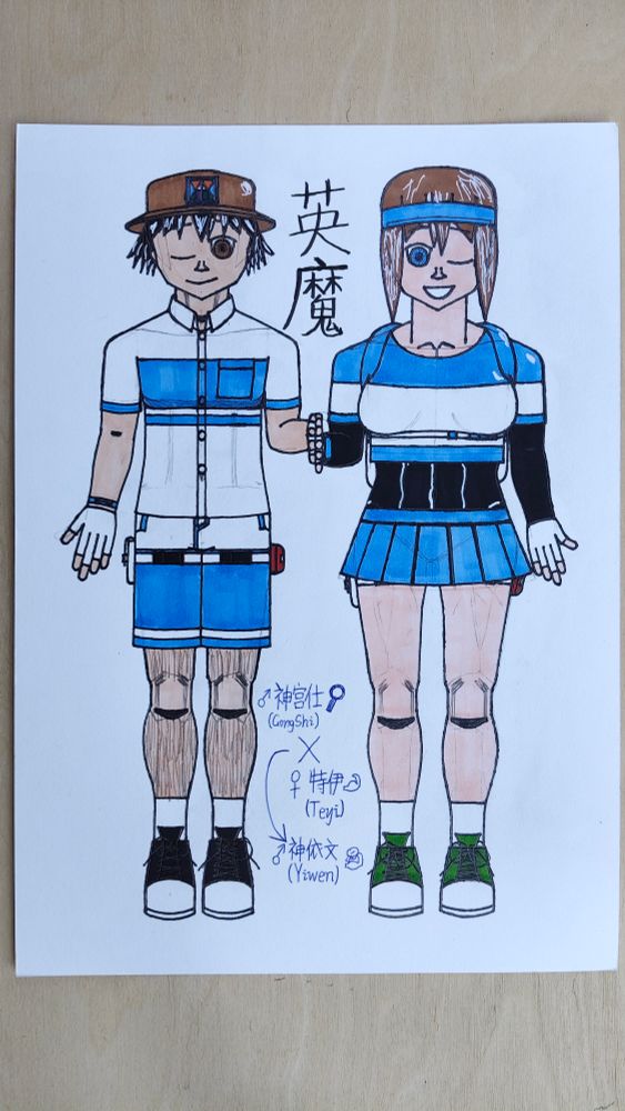 -Tag📑
#オリキャラ / #OC / #原创角色 / #原創角色
#英魔帝国 /Yingmo Empire

-角色
神宫仕🔎（Gongshi）
特伊💪（Teyi）

—+—
#OCArt
#OCSky
