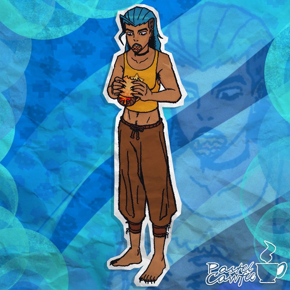 OC (Dawn) trying to eat a portobello mushroom burger but the mushroom is sliding out from the burger buns.