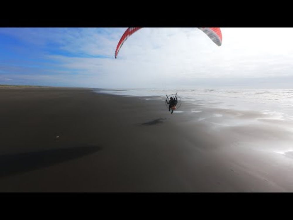 "Destiny Awaits on the Beach" | Paramotor Flight Captured by FPV Drone at Ocean Shores, WA