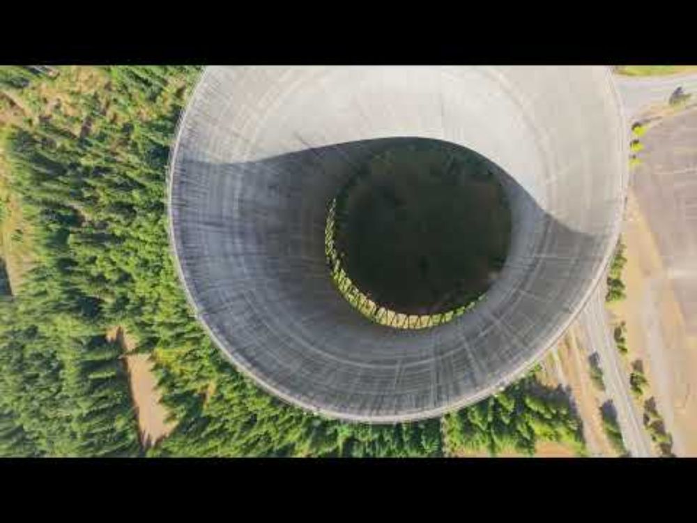 Freefalling Into a Nuclear Cooling Tower -  FPV Drone Cooling Tower Diving Preview