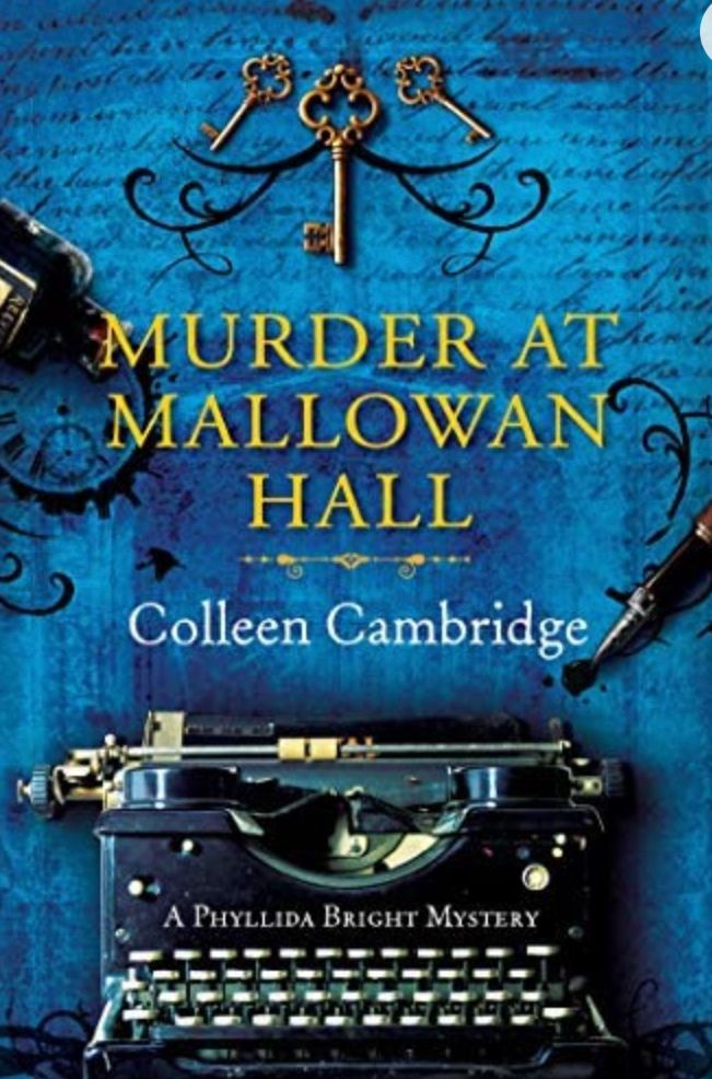 Book cover with the title MURDER AT MALLOWAN HALL by Colleen Cambridge
