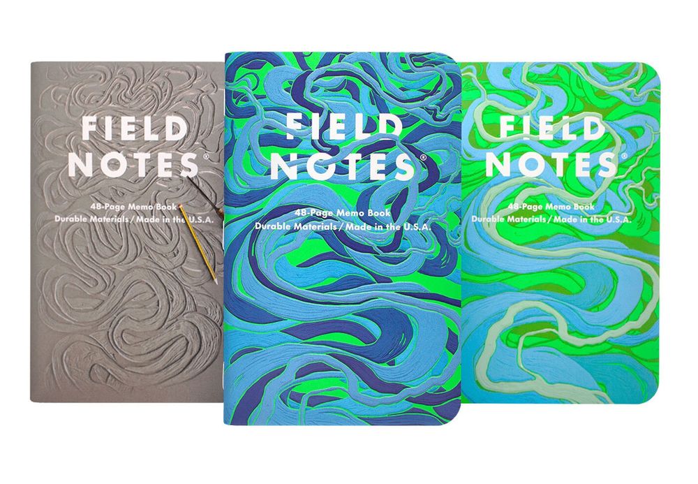 Three Memo Books with river artworl on the covers