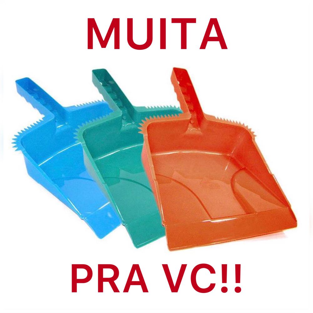 Meme: Muita Paz pra você! Ao invés da palavra paz, tem imagens de pás de lixo. 