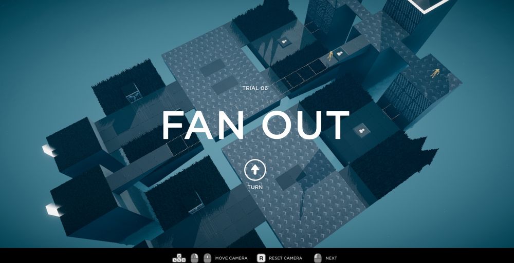 Text says FAN OUT, the name of the level