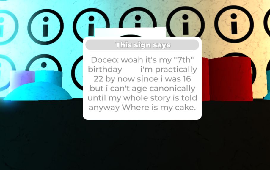 Doceo's birthday, talking about his age and the world's 7th anniversary