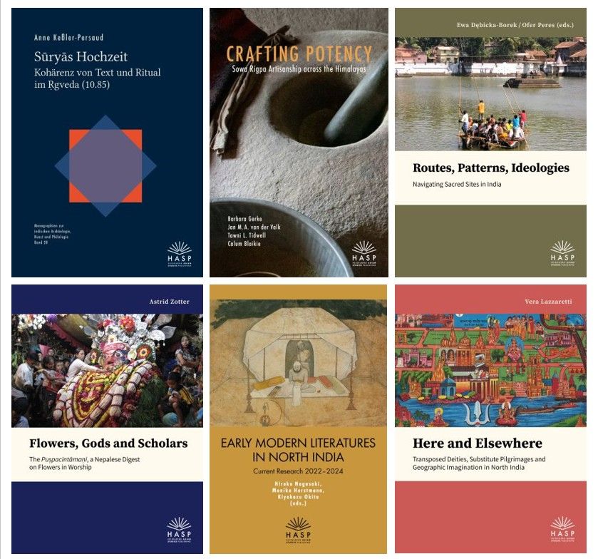Six book covers for titles that will be published in the first half of 2025 by Heidelberg Asian Studies Publishing