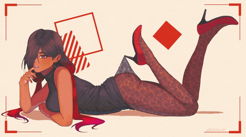 The same drawing Helen is quoting but with the trending orange layer. It consists of duplicating the final drawing and clipping a layer with just orange to the copy on top, Luminosity/Add mode. Then merge the orange layer to the copy. After that, set the new layer to Hard Light and fix the opacity. From my experience it doesn't work well with darker illustrations, use it for illustrations with bright or ambient lighting.