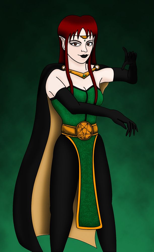 My earliest known drawing of my OC Karina; circa 2009.