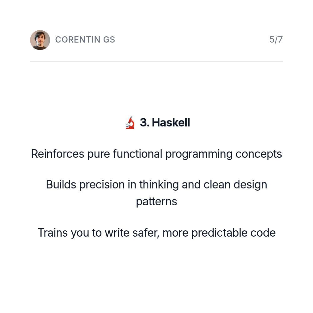 👨‍💻 Why focus on these languages? If you want to build a strong foundation as a software engineer, learning languages that teach core computer science concepts is crucial.