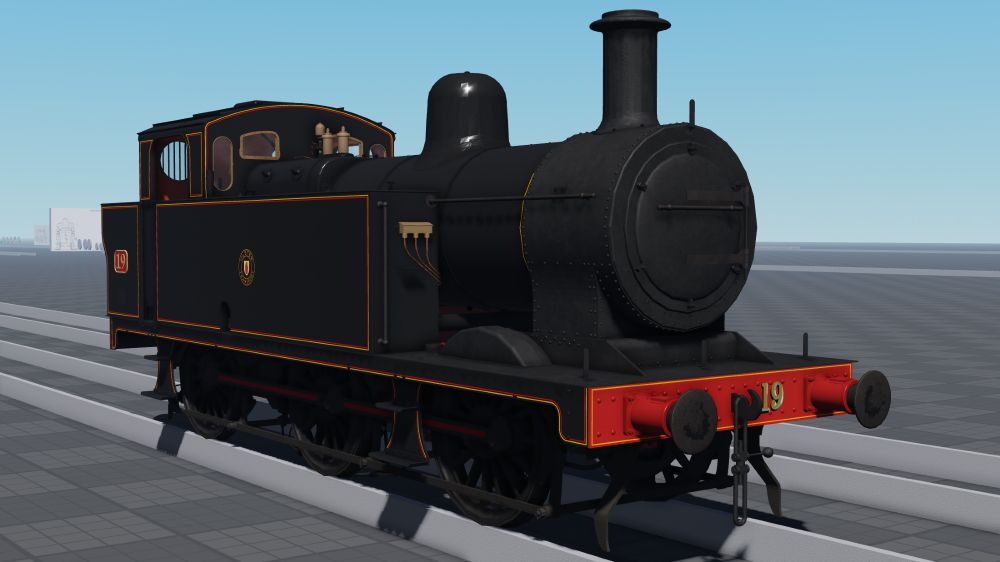 LMS Fowler 3F "JINTY", Ulster Transport #19 of Ireland.

2 Jinties were bought second-hand from the LMS in the 1930s for use abroad in Ireland, #7456 and #7553 respectively.