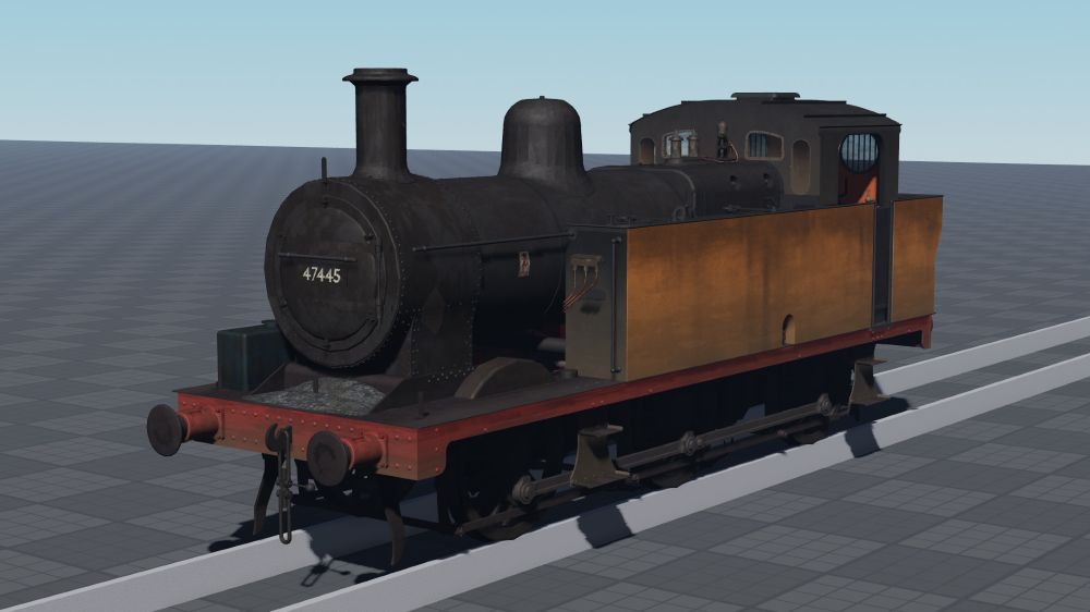 LMS Fowler 3F "JINTY" 47445 in it's Private Owner condition, she was later on withdrawn somewhere in the 1970s, but is preserved.

