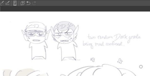 a heavily simplified drawing of two Dark Prince Iron Leaguers. a small Text next to them reads: "two random Dark grunts being mad confused." 