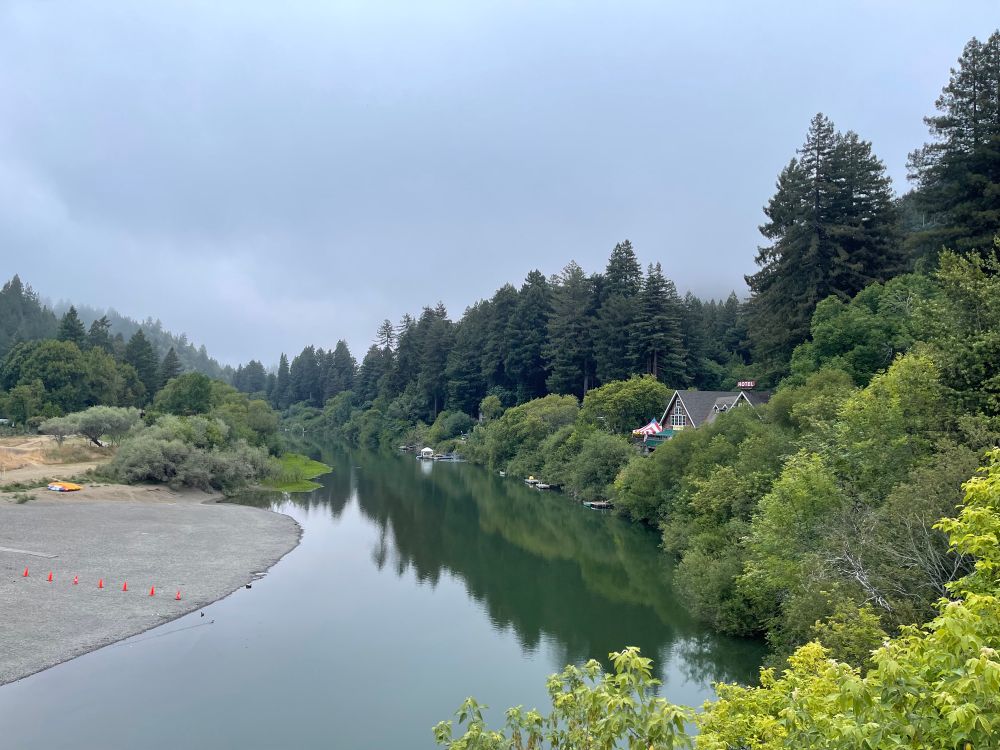The Russian River in Monte Rio, California.