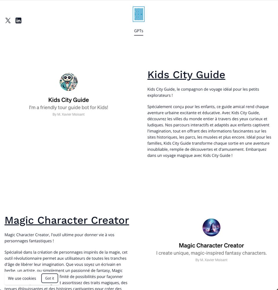 Shibumi page de présentation de GPTs