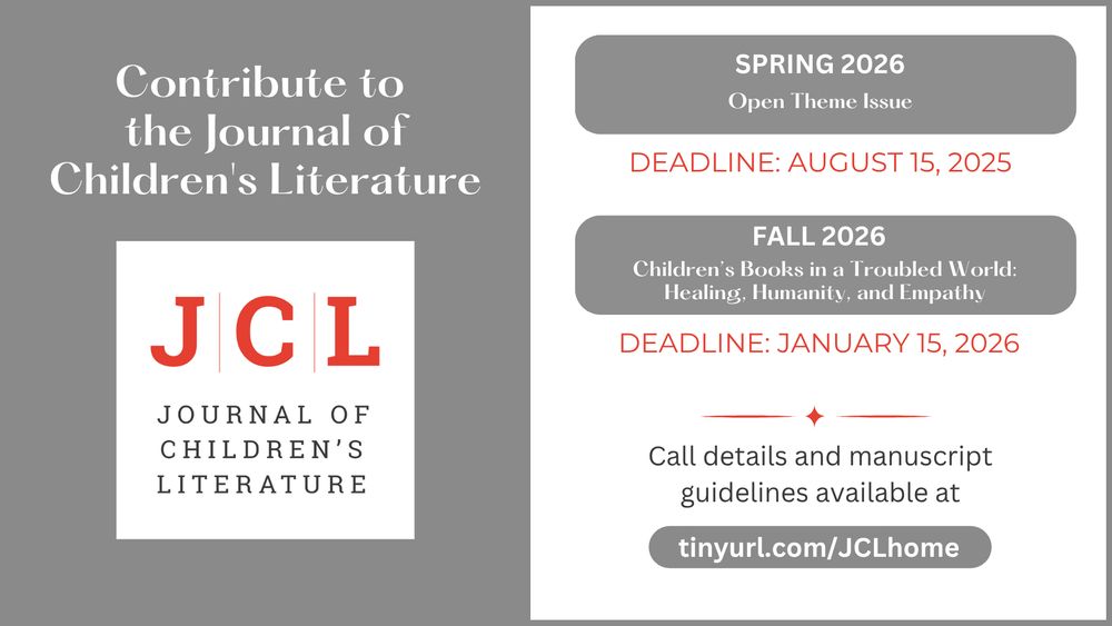 Call for manuscripts for the Journal of Children's Literature