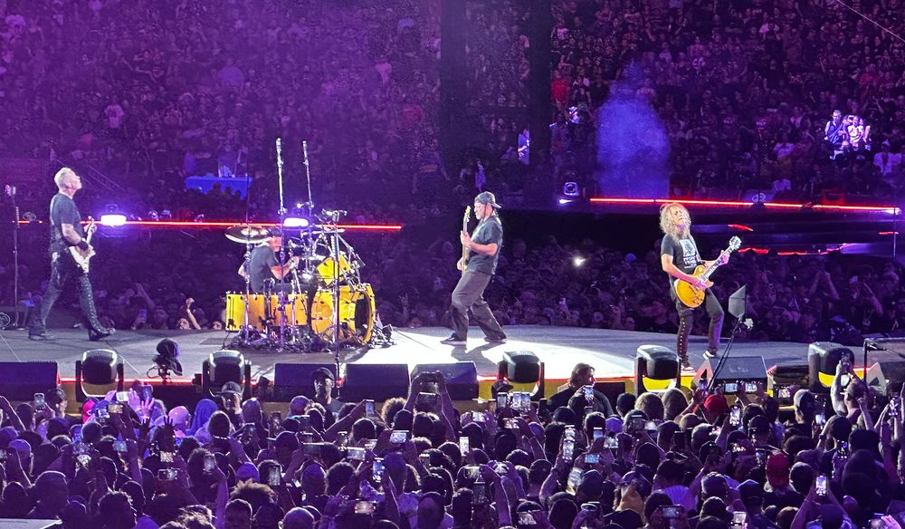 Metallica on stage playing a banger in Denver Colorado