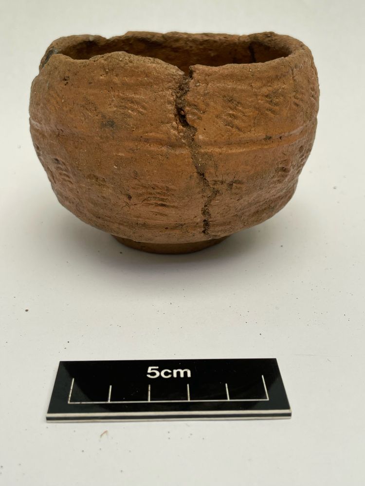 Bowl Food Vessel, intact Early Bronze Age pot.