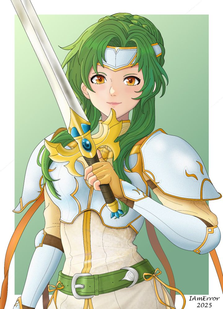 Art depicting Elincia in her Princess Crimea pegasus knight armor from Path of Radiance. 