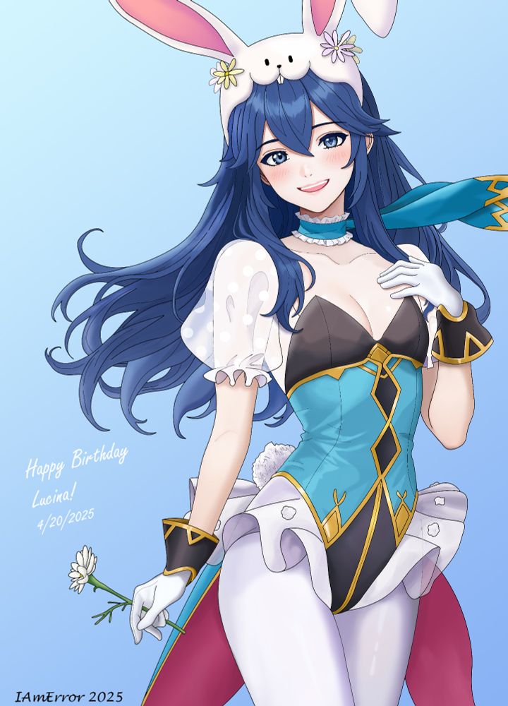 Lucina wearing her Easter themed bunny outfit from Fire Emblem Heroes.