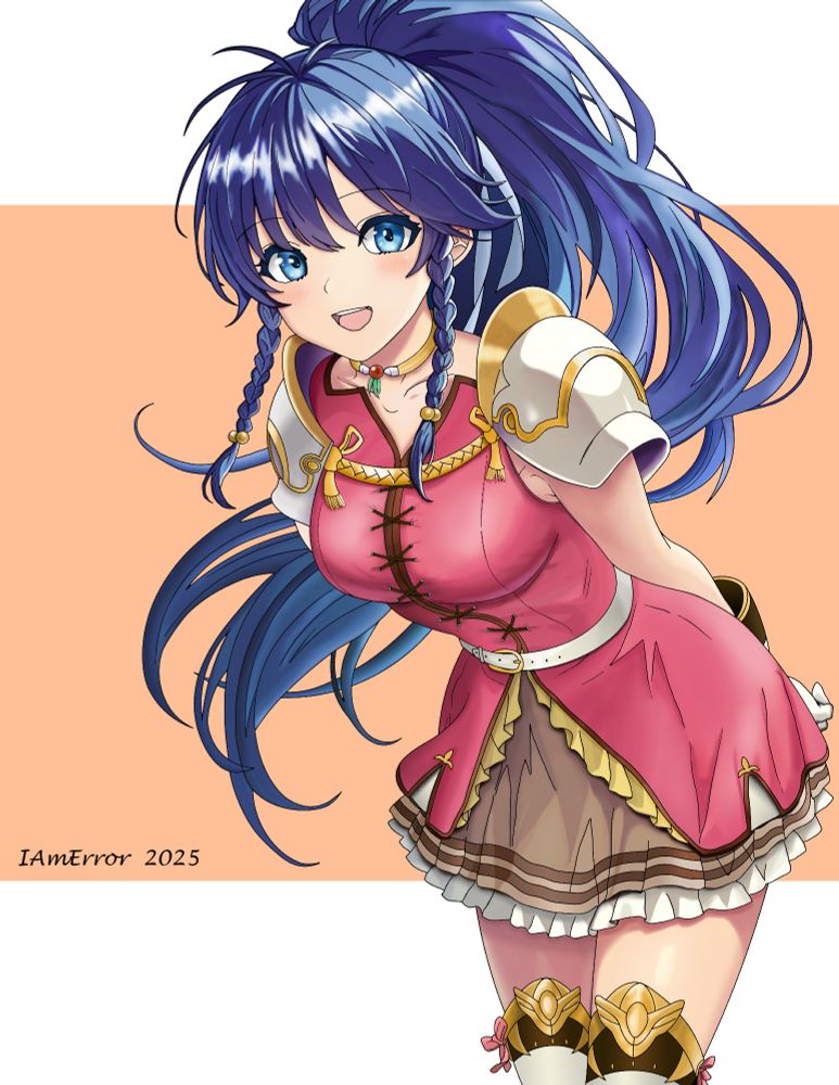 An image of Princess Tana from Fire Emblem: The Sacred Stones cutely leaning forwards towards the viewer.