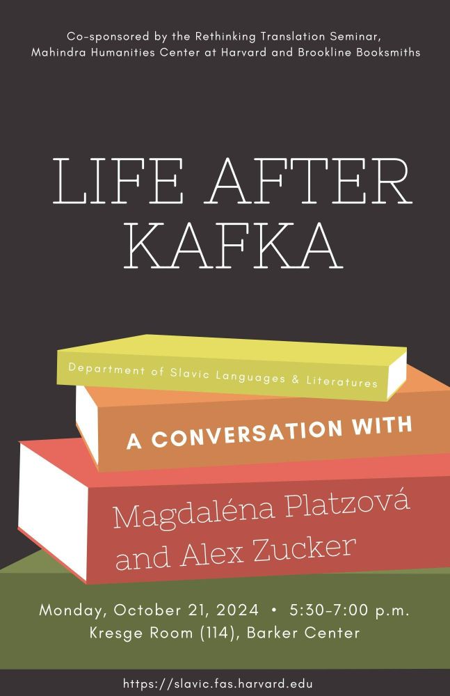 Life after Kafka: A Conversation with Magdaléna Platzová and Alex Zucker