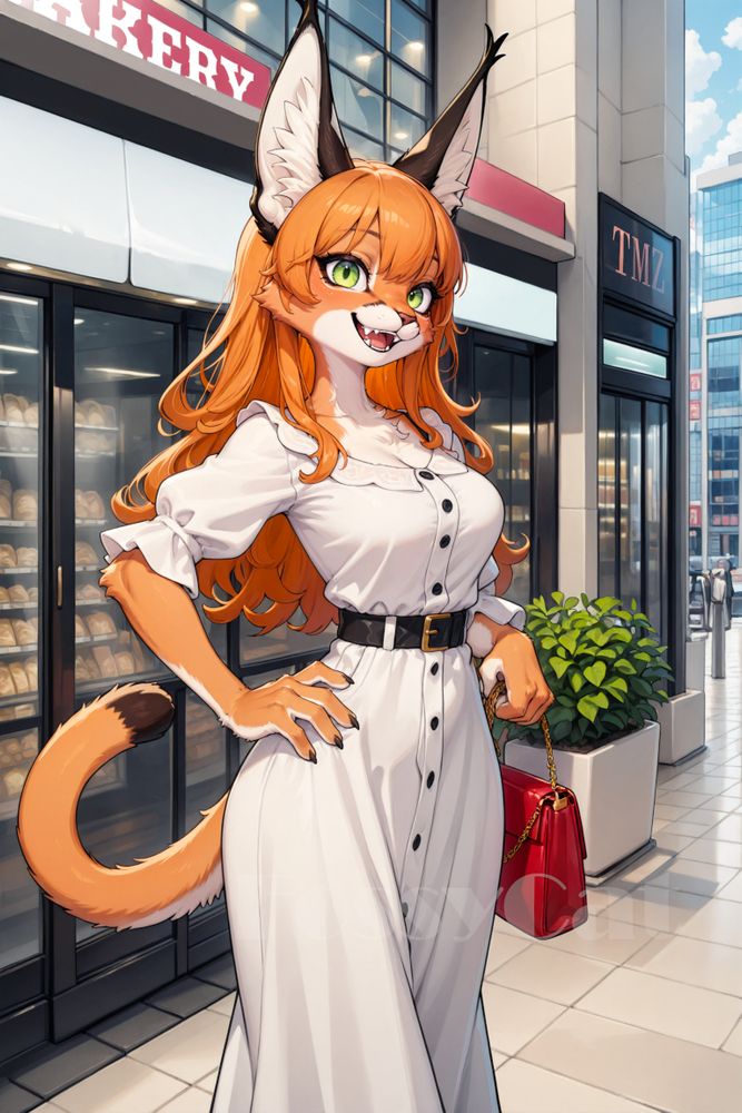 https://www.deviantart.com/fossycat/art/Caracal-Lass-Goes-Shopping-1228039323