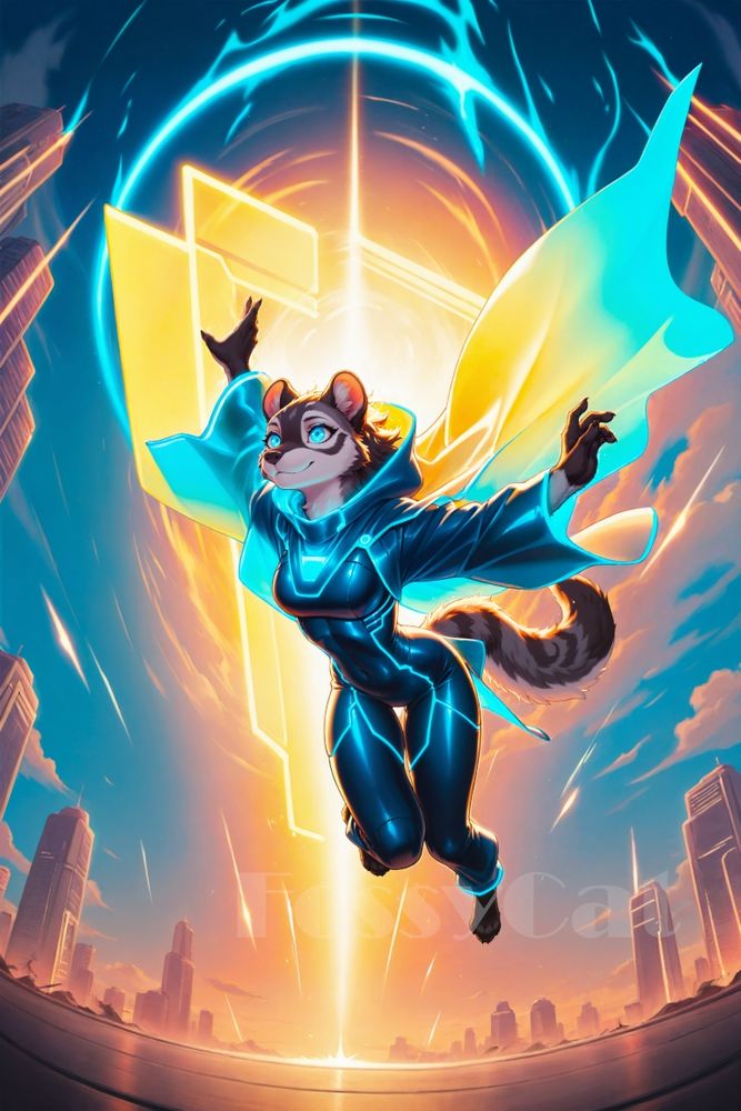 https://www.deviantart.com/fossycat/art/Techno-Civet-Priestess-Adoptable-1226506896