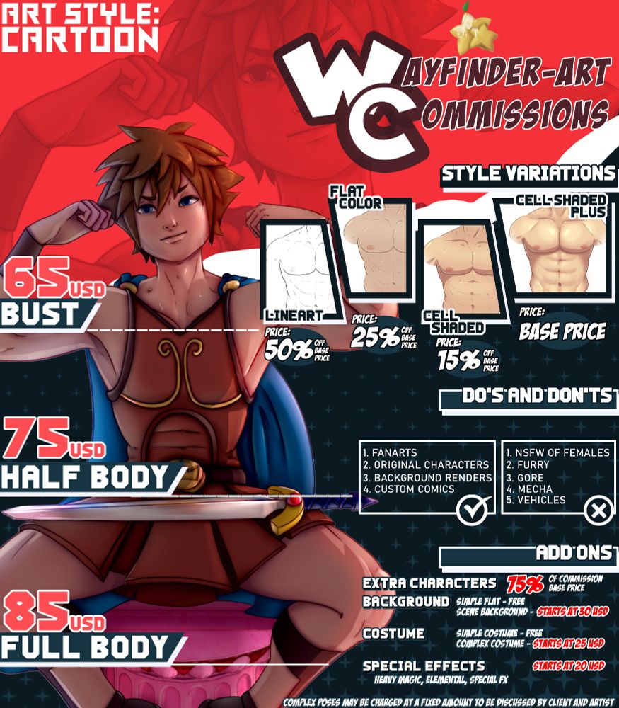 Poster on Art Commission Rates