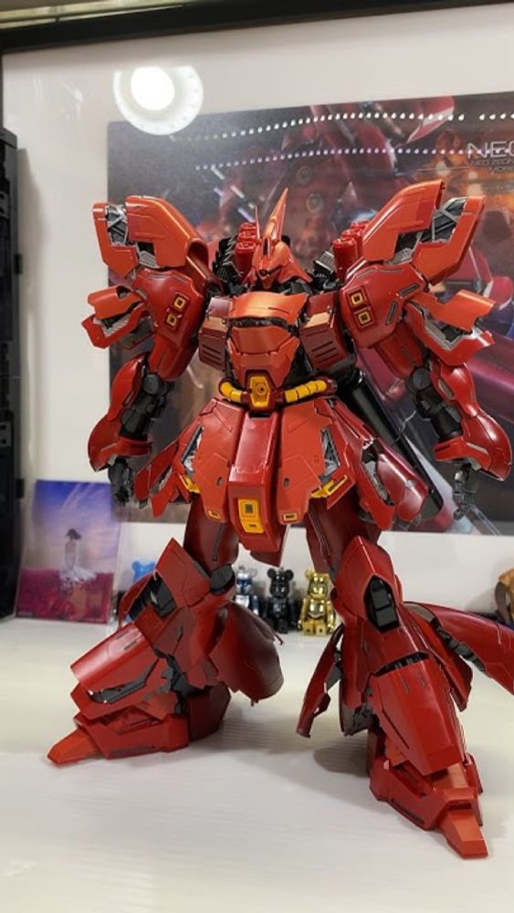 ［ガンプラ］NEOZEON  MSN-04 SAZABI フルハッチオープン　#MOBILESUIT GUNDAM #機動戦士ガンダム逆襲のシャア ミニレビュー動画