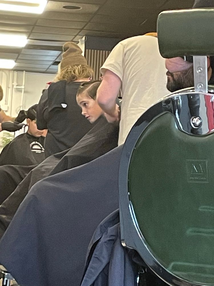 12-year-old gets a badly-needed haircut. 