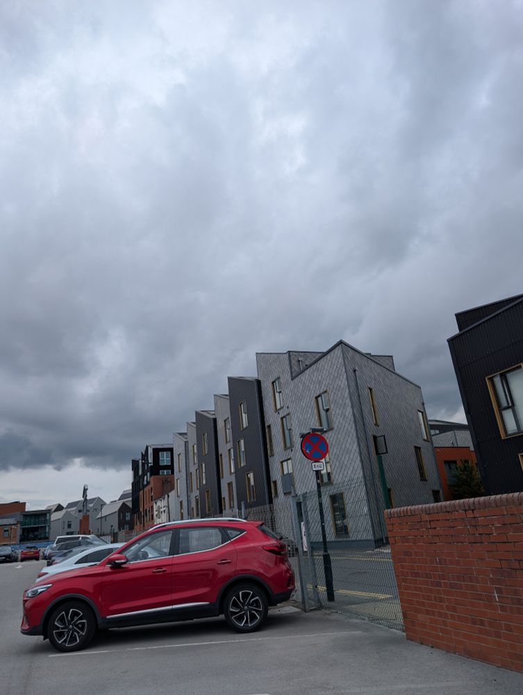 Gray sky in Sheffield, second day for the Tramlines festival.