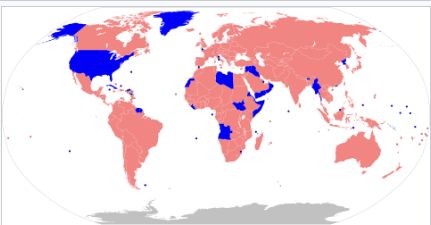 Value Added Tax , by countries , World map