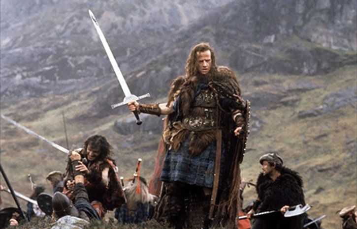 Christopher Lambert as Conner McLeod in the "Why will no one fight me" scene from Highlander 