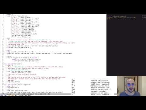 Modern Emacs Part 1: Consult, Marginalia, Vertico, Orderless and Embark - VOD