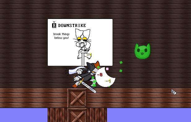 A screenshot of the Tutorial level in Cataptation