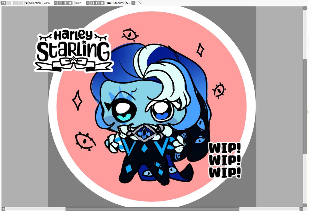 A very ibby chibi of Shadow Milk Cookie.