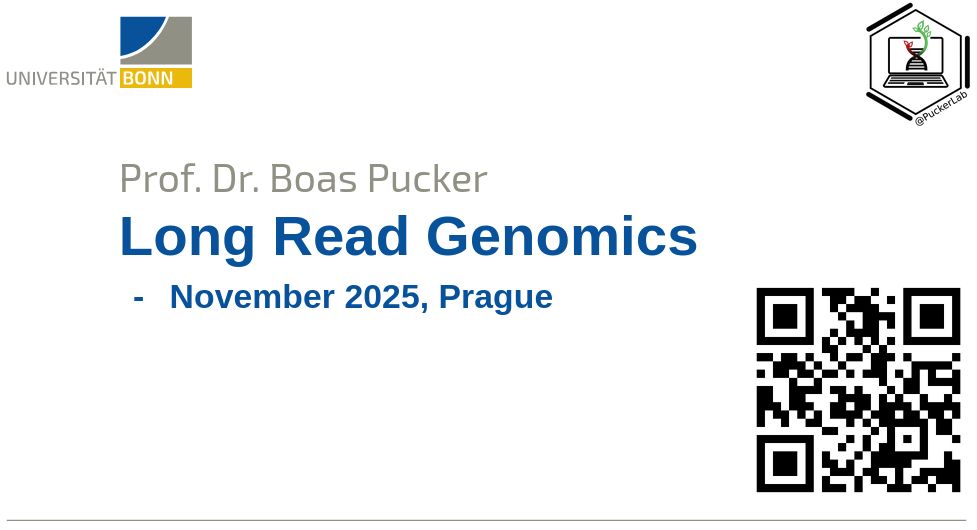 Long Read Genomics. Materials: https://github.com/bpucker/LRG