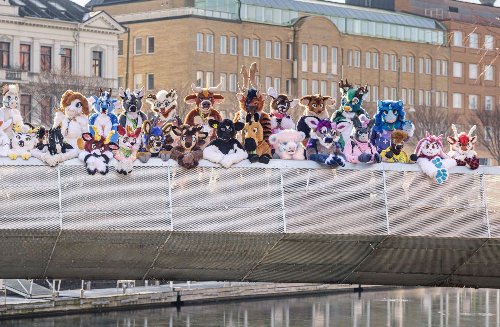 Close-up of the right side of the Hoofer group photo.