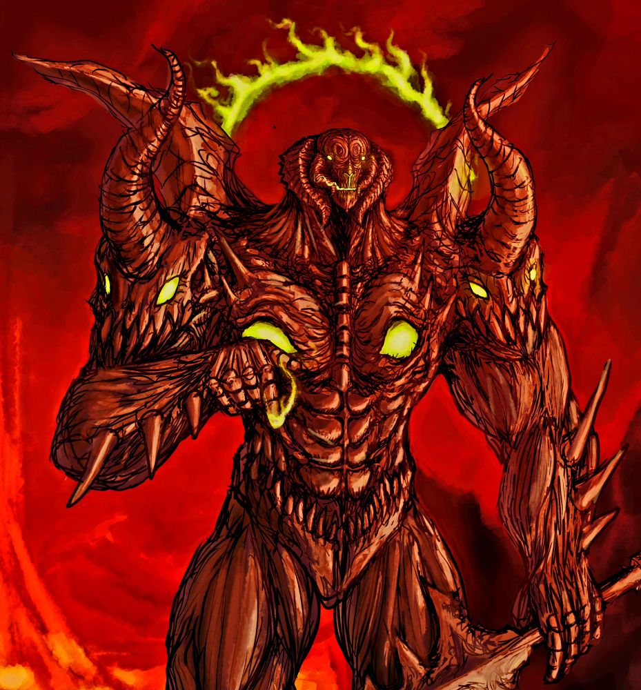 "The Hell Knight compels you to an honorable duel."

Prevalence of desolation in these forsaken demonic domains did not filled the heart of the Hunter with dread but pride instead, as these were the ruinous remains of the collapsed forces that this Hell Knight once marched along with, and the ancestors of the Slayer had decimated long ago. Slain, butchered, processed and consume in the form of distilled Elixirs. Their essence flowing in the blood of this Hunter, craving more now that these Horned Eyes have become exotic rarities. 