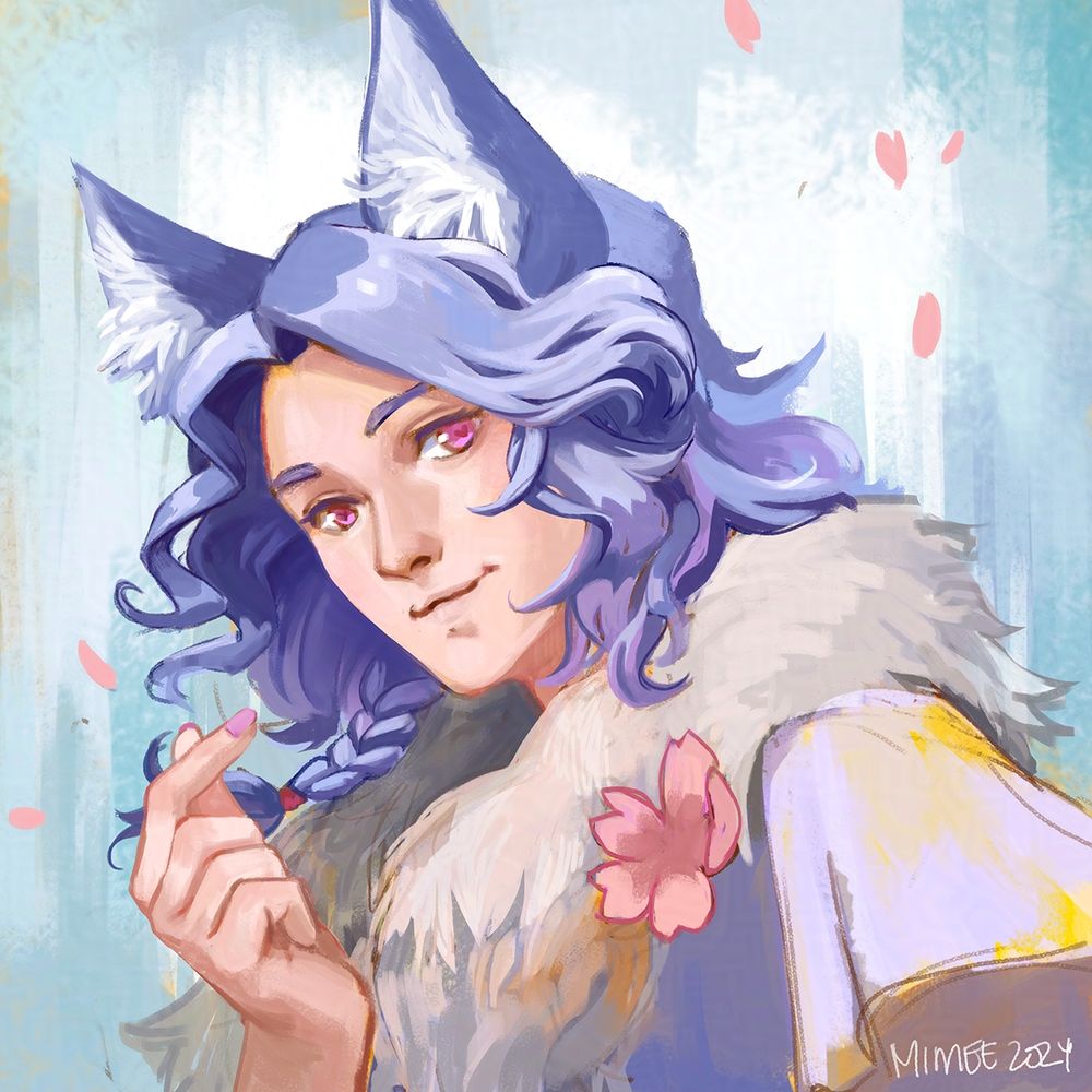 Wolf boy doing a finger heart 