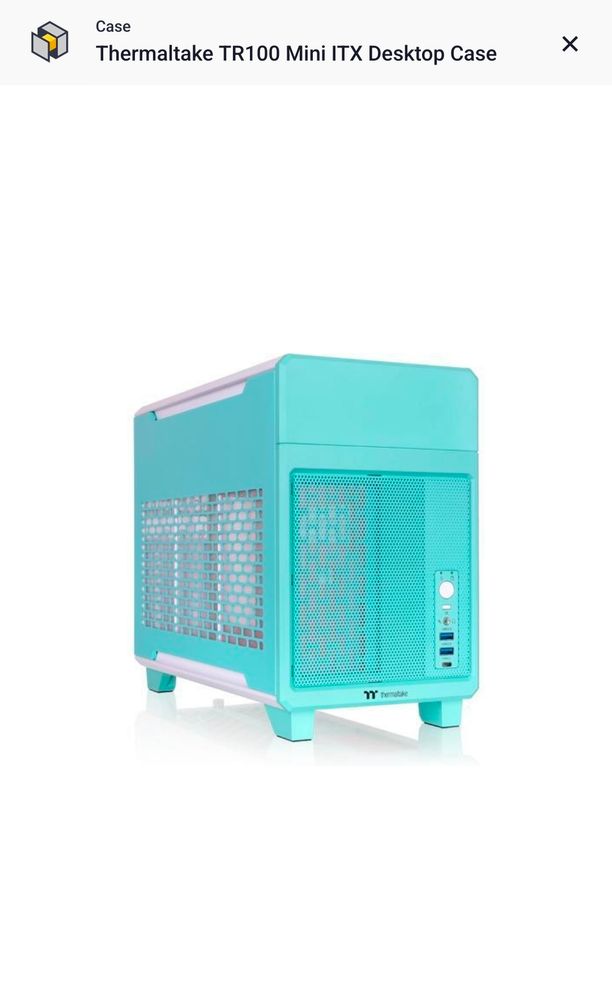 Thermaltake tr100 mini tower in mint green