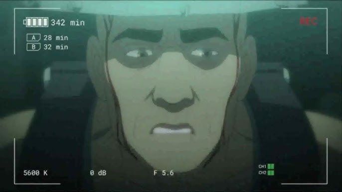 Screenshot of series 1 episode 2 on animated series pantheon showing a man getting his brain destructively scanned