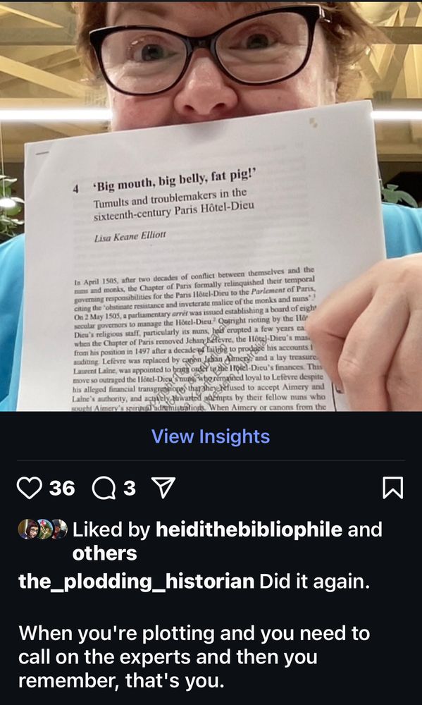 Screenshot of my Instagram post from 2023 with me covering my sheepish smile with a copy of my published paper in which I realise the answer that I was trying to find was contained within. This was not the first time this happened. Caption reads: Did It Again. When you’re plotting and you need to call on the experts and then you remember, that’s you. Facepalm.