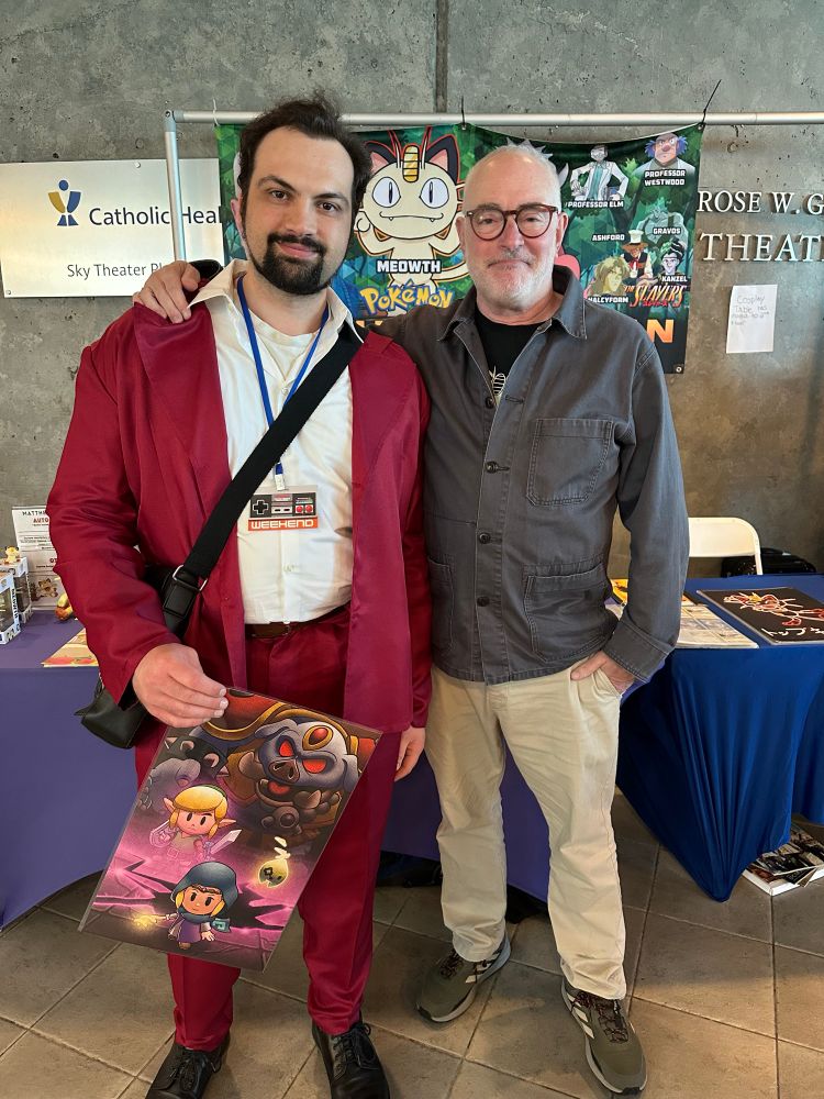 Me in my Ichiban Kasuga cosplay with Matthew Sussman