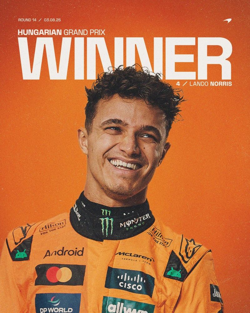 lando norris winner graphic, Hungary gp