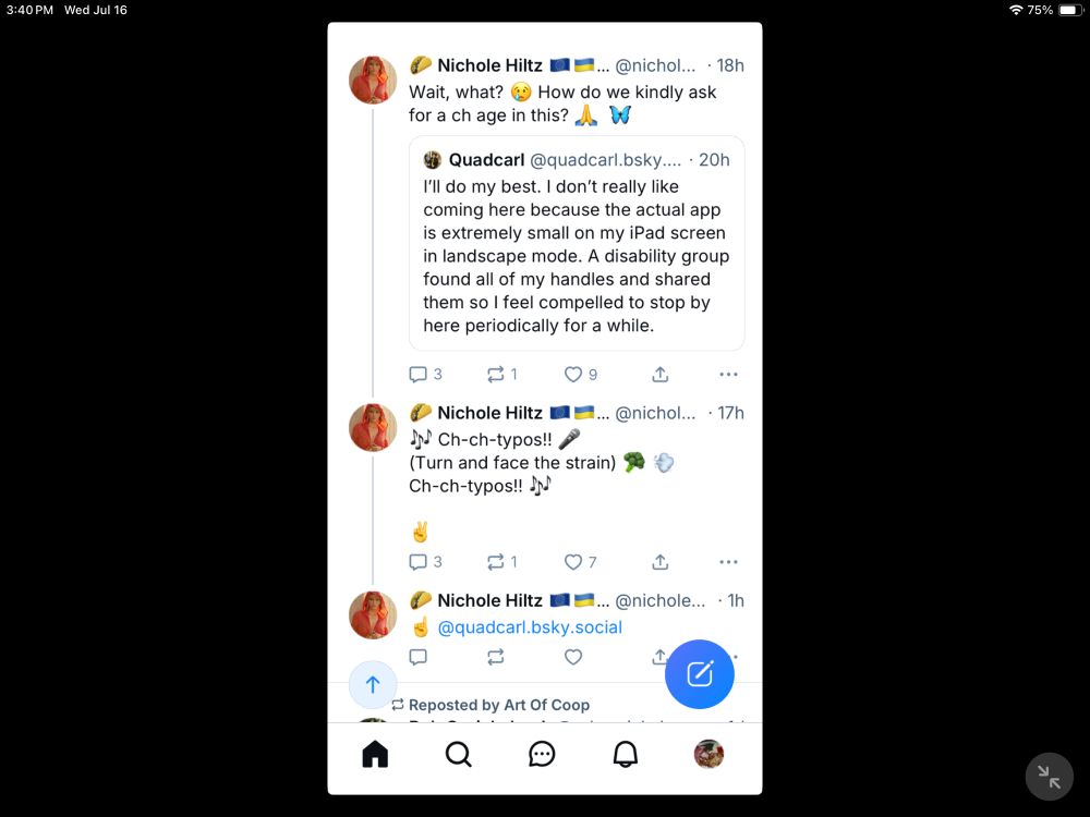 Portrait mode on iPad