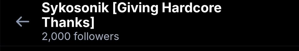 Ha HA, motherfuckers, Richard's follower count hit the BIG 2000!