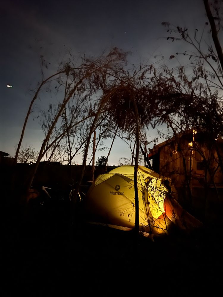 Tent at night